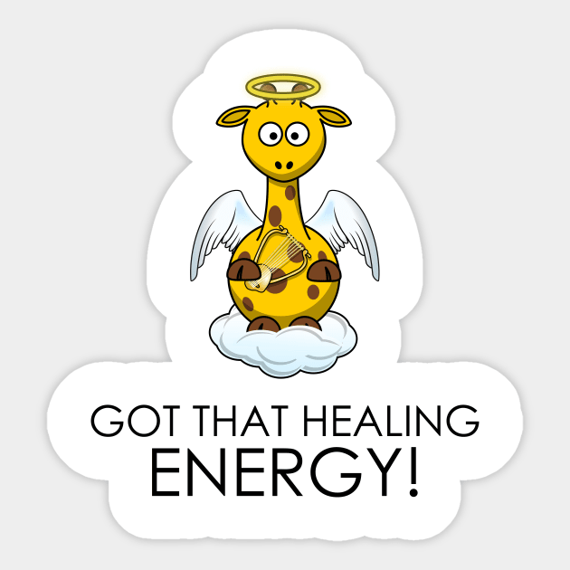 Got That Healing Energy - Penguin Angel Sticker by Benny Merch Pearl